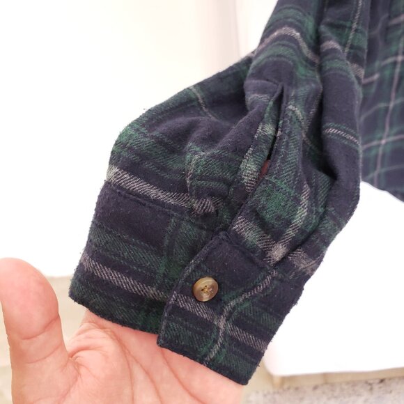 Spoon Jeans Multicolor Plaid Collar Button Up Long Sleeve Shirt Size M - Picture 8 of 16